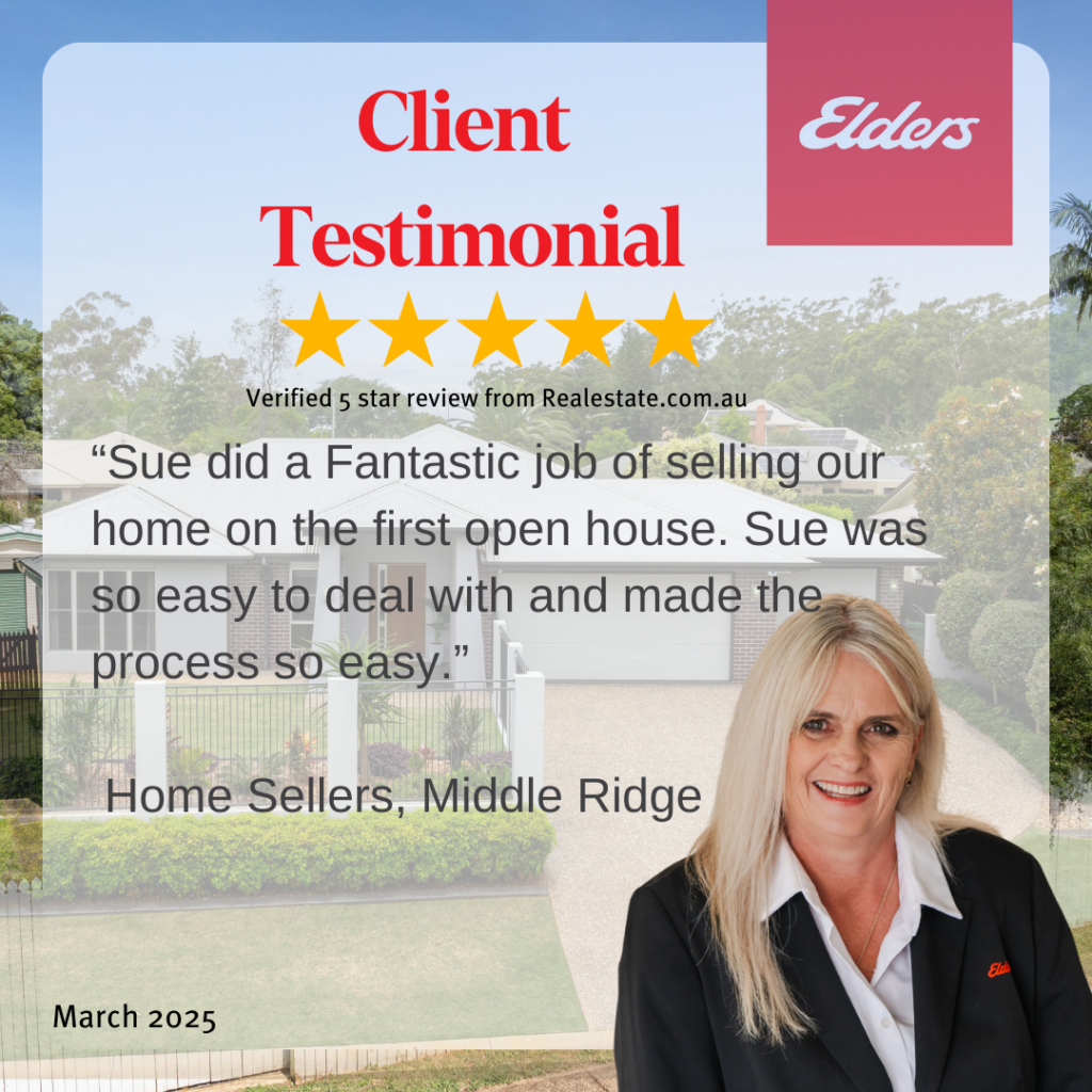 Sue 5 star review- Seller Middle Ridge property