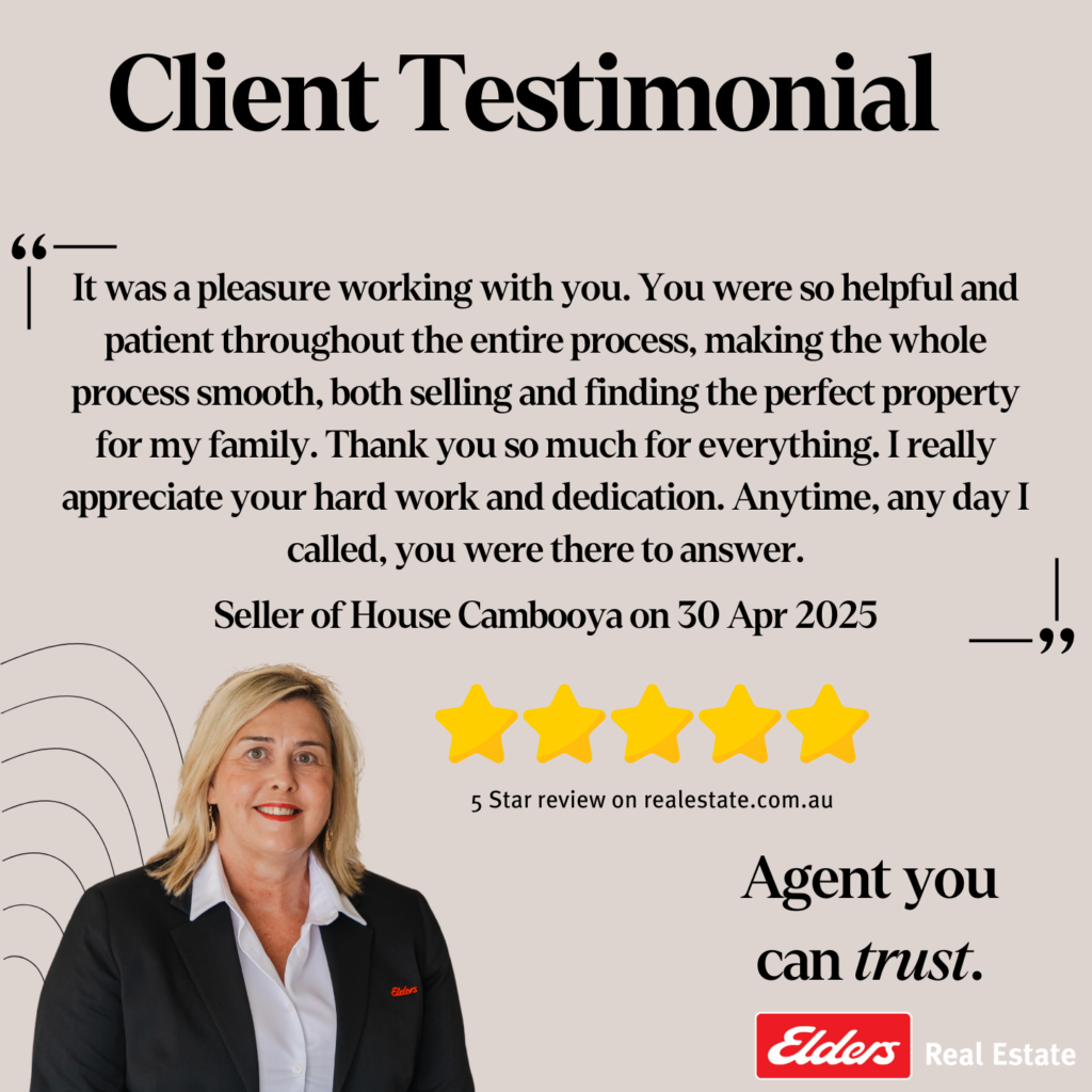 Client Testimonial – Seller of House in Cambooya property